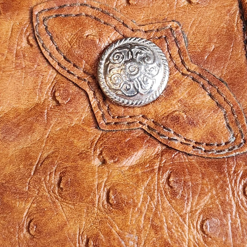 VINTAGE OSTRICH LEATHER ID & CARD WALLET